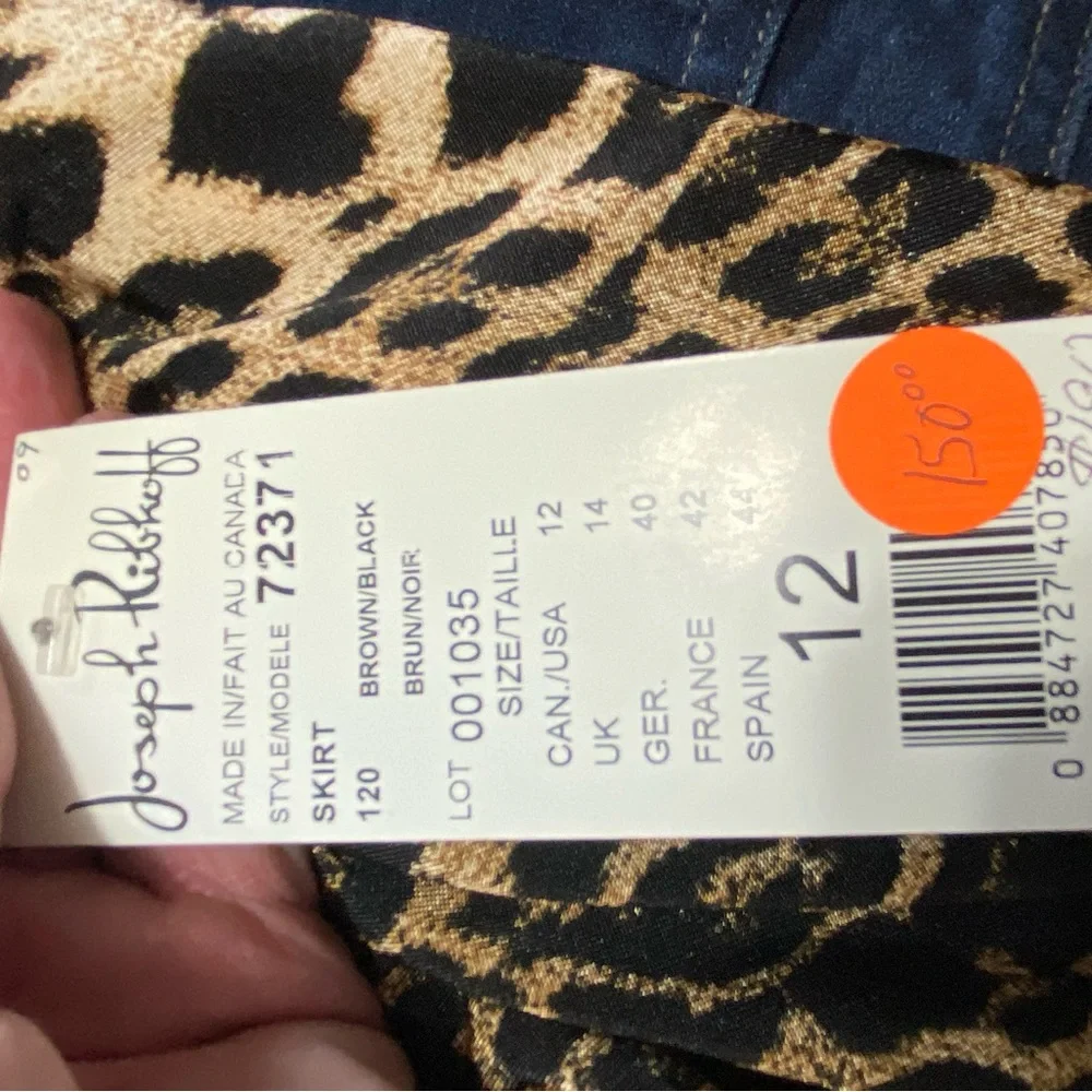 NWT Joseph Ribkoff Cheetah Blouse and Skirt Set, Size‎ 12